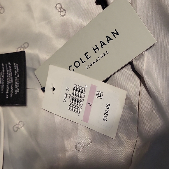 Cole Haan Cole Haan Signature Asymmetrical Hooded Boucle Ladies Coat Size 6. - Picture 5 of 11